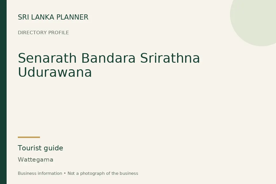 Directory cover for Senarath Bandara Srirathna Udurawana in Wattegama, Sri Lanka