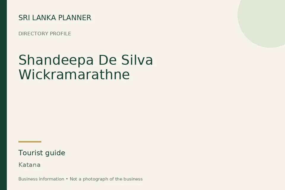 Directory cover for Shandeepa De Silva Wickramarathne in Katana, Sri Lanka