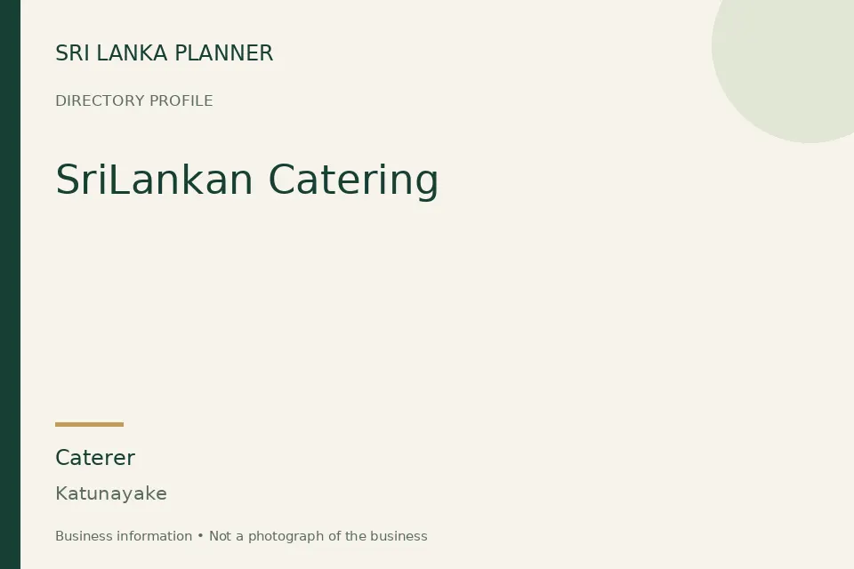 Directory cover for SriLankan Catering in Katunayake, Sri Lanka