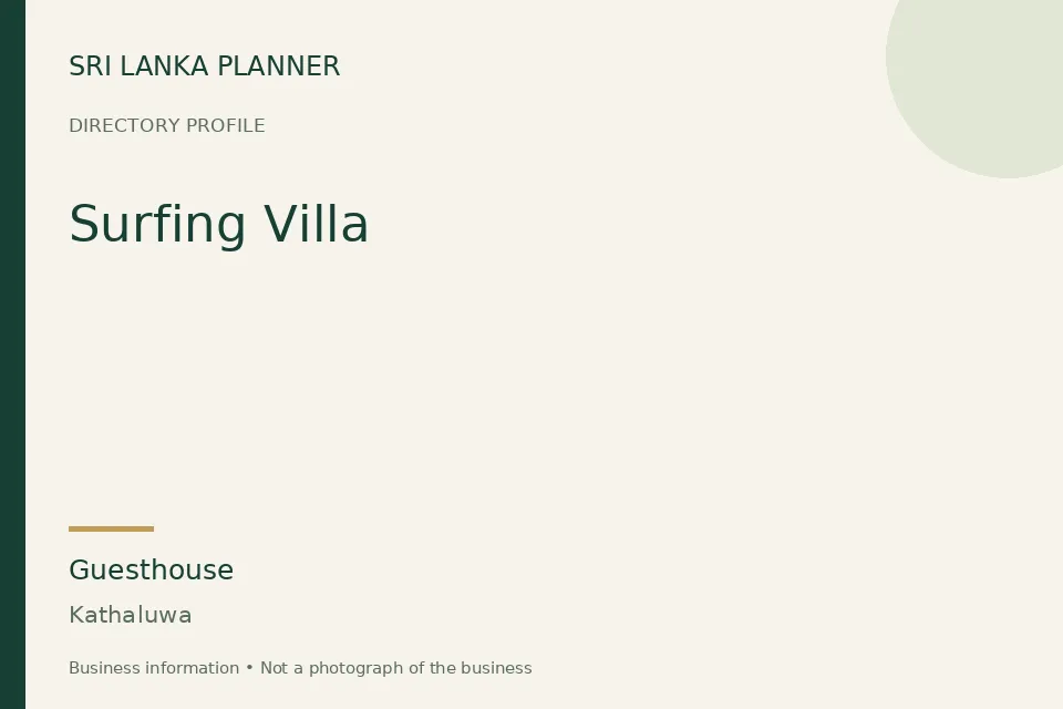Directory cover for Surfing Villa in Kathaluwa, Sri Lanka