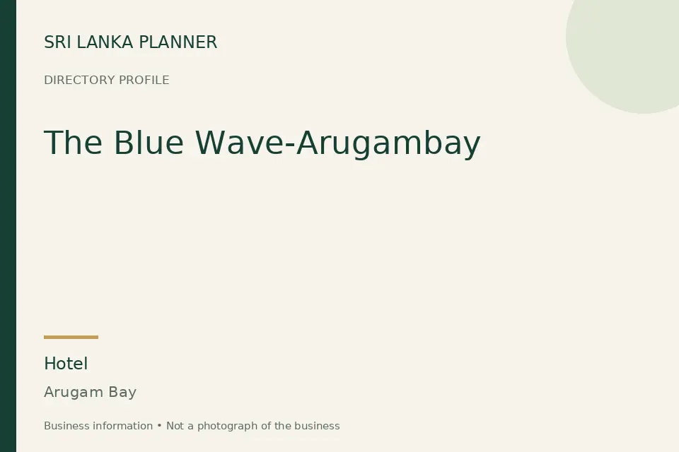 Directory cover for The Blue Wave-Arugambay in Arugam Bay, Sri Lanka
