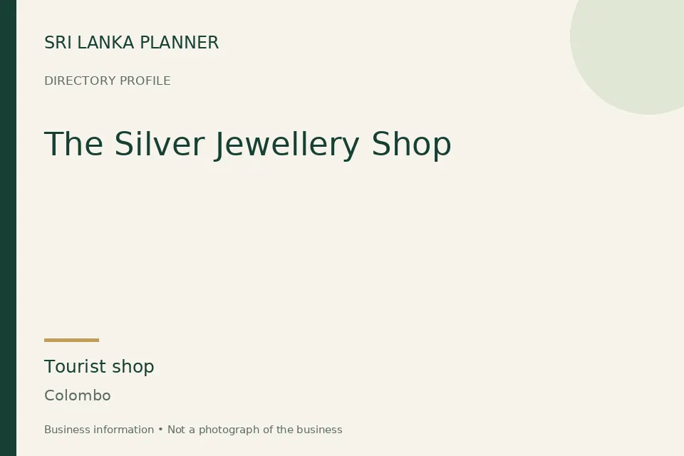 Directory cover for The Silver Jewellery Shop in Colombo, Sri Lanka