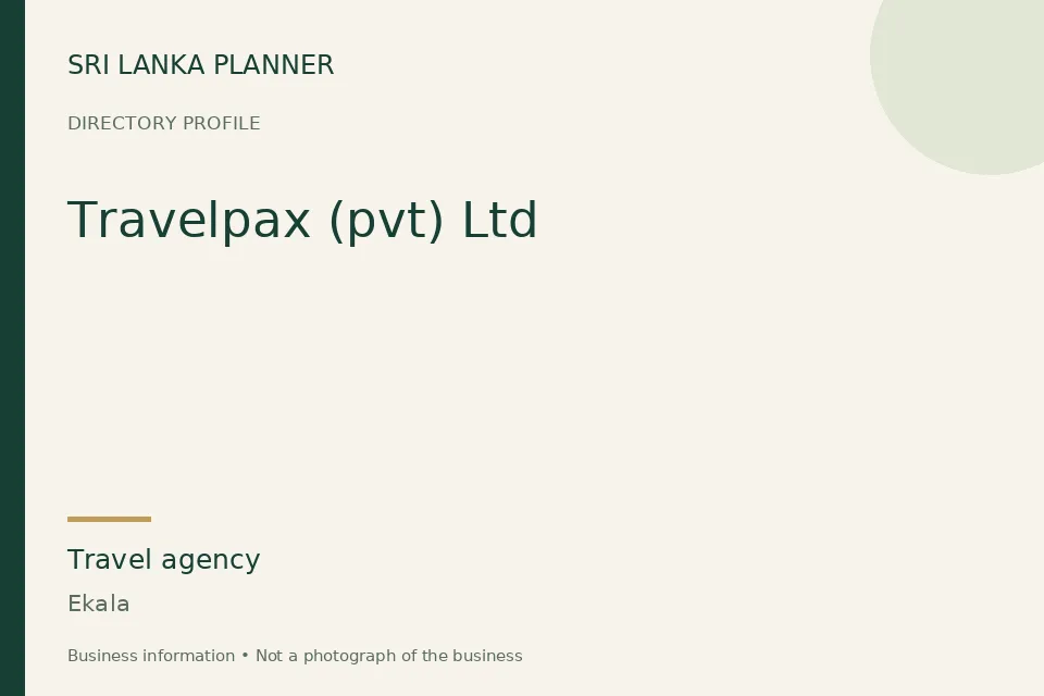Directory cover for Travelpax (pvt) Ltd in Ekala, Sri Lanka