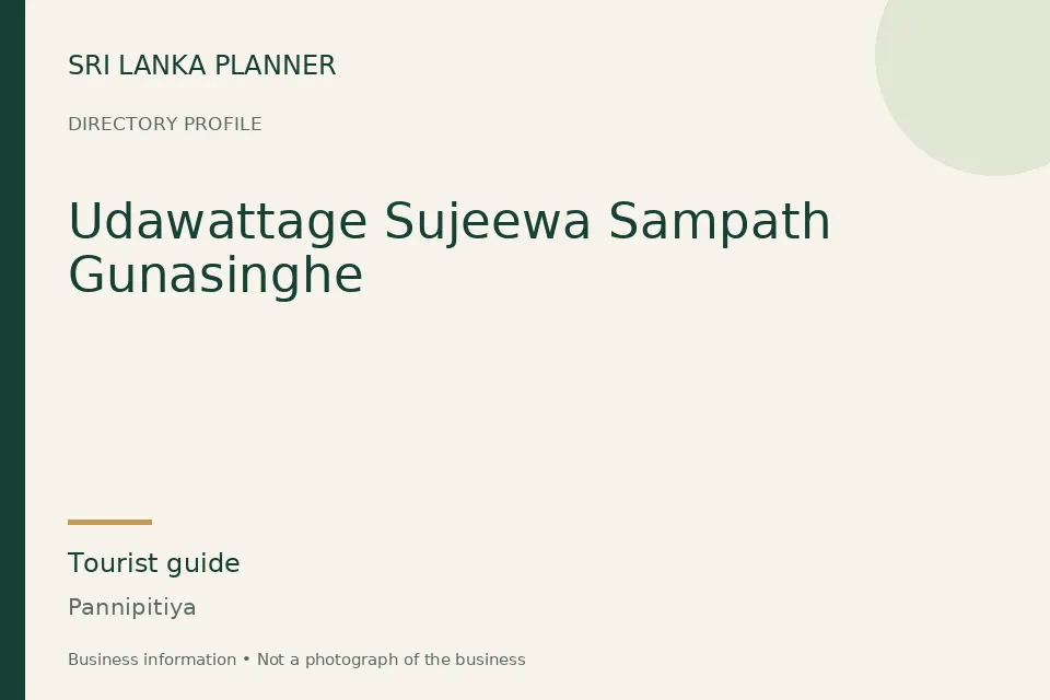 Directory cover for Udawattage Sujeewa Sampath Gunasinghe in Pannipitiya, Sri Lanka