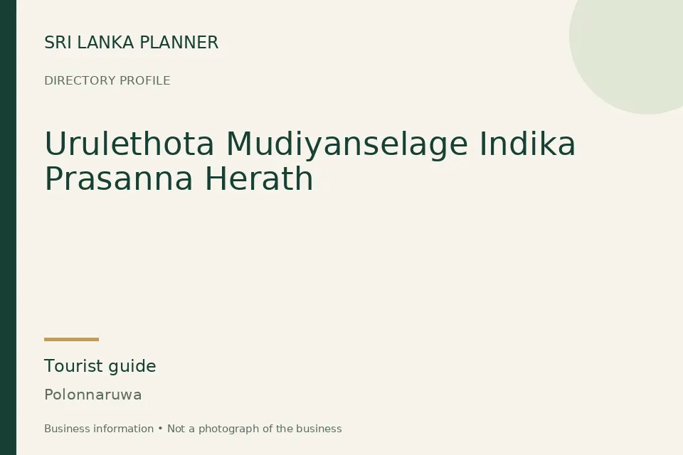 Directory cover for Urulethota Mudiyanselage Indika Prasanna Herath in Polonnaruwa, Sri Lanka