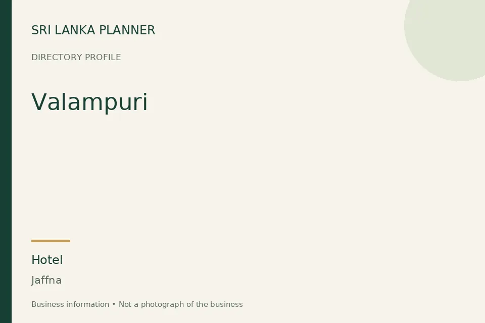 Directory cover for Valampuri in Jaffna, Sri Lanka