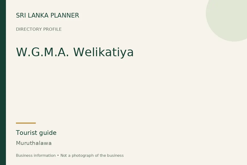 Directory cover for W.G.M.A. Welikatiya in Muruthalawa, Sri Lanka