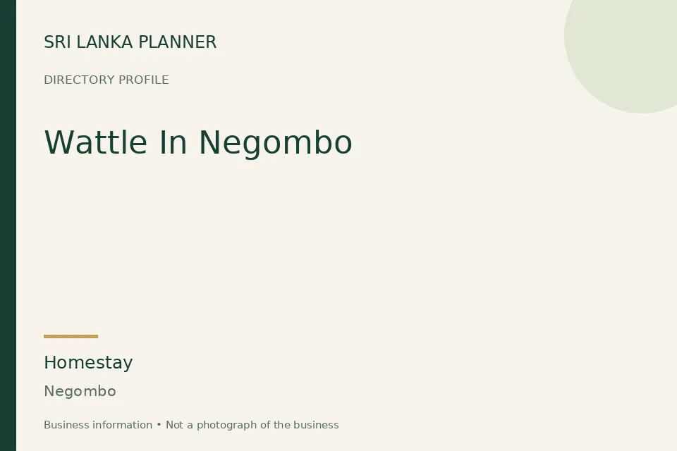 Directory cover for Wattle In Negombo in Negombo, Sri Lanka